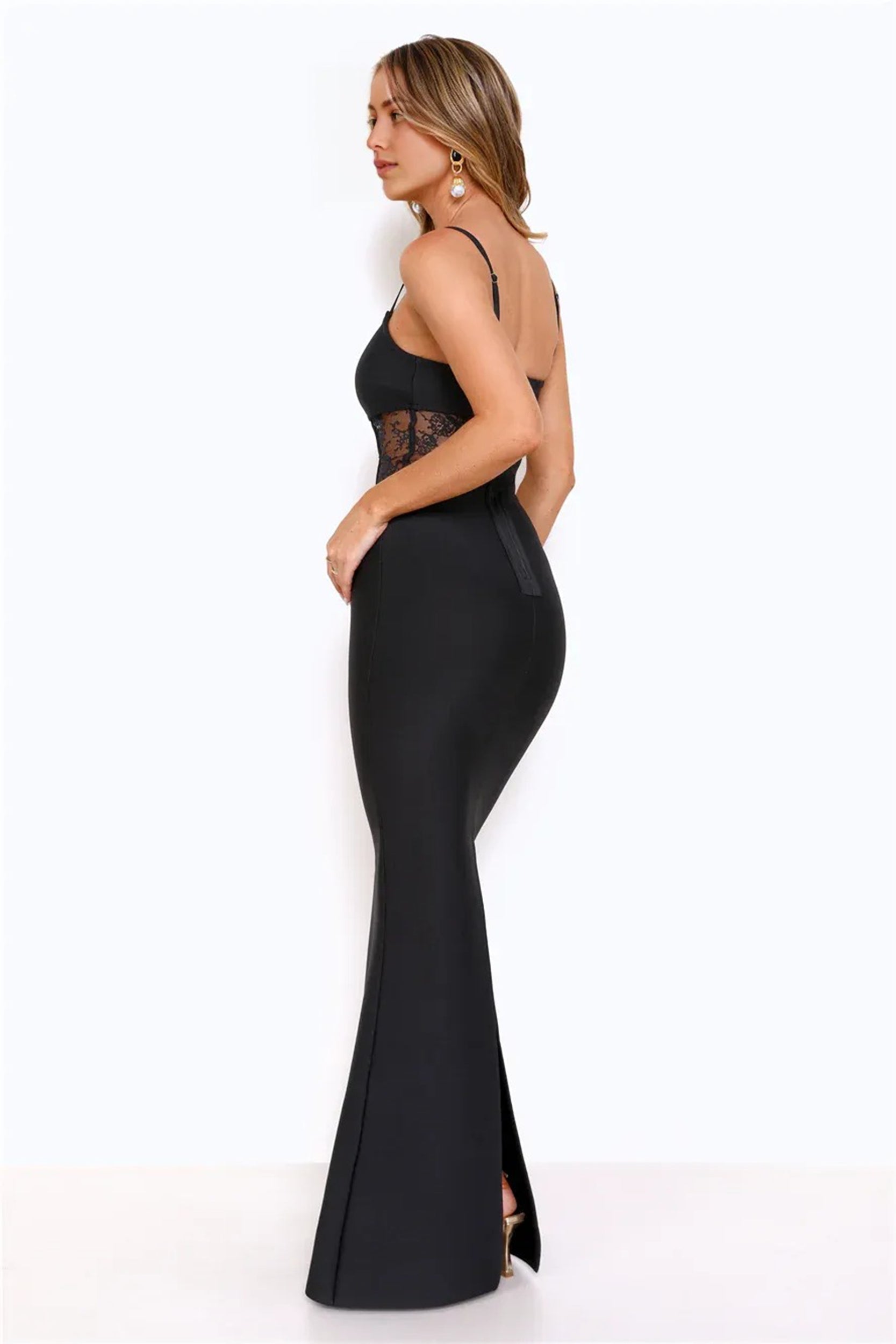 Eyes On The Prize Bandage Glitter Maxi Dress